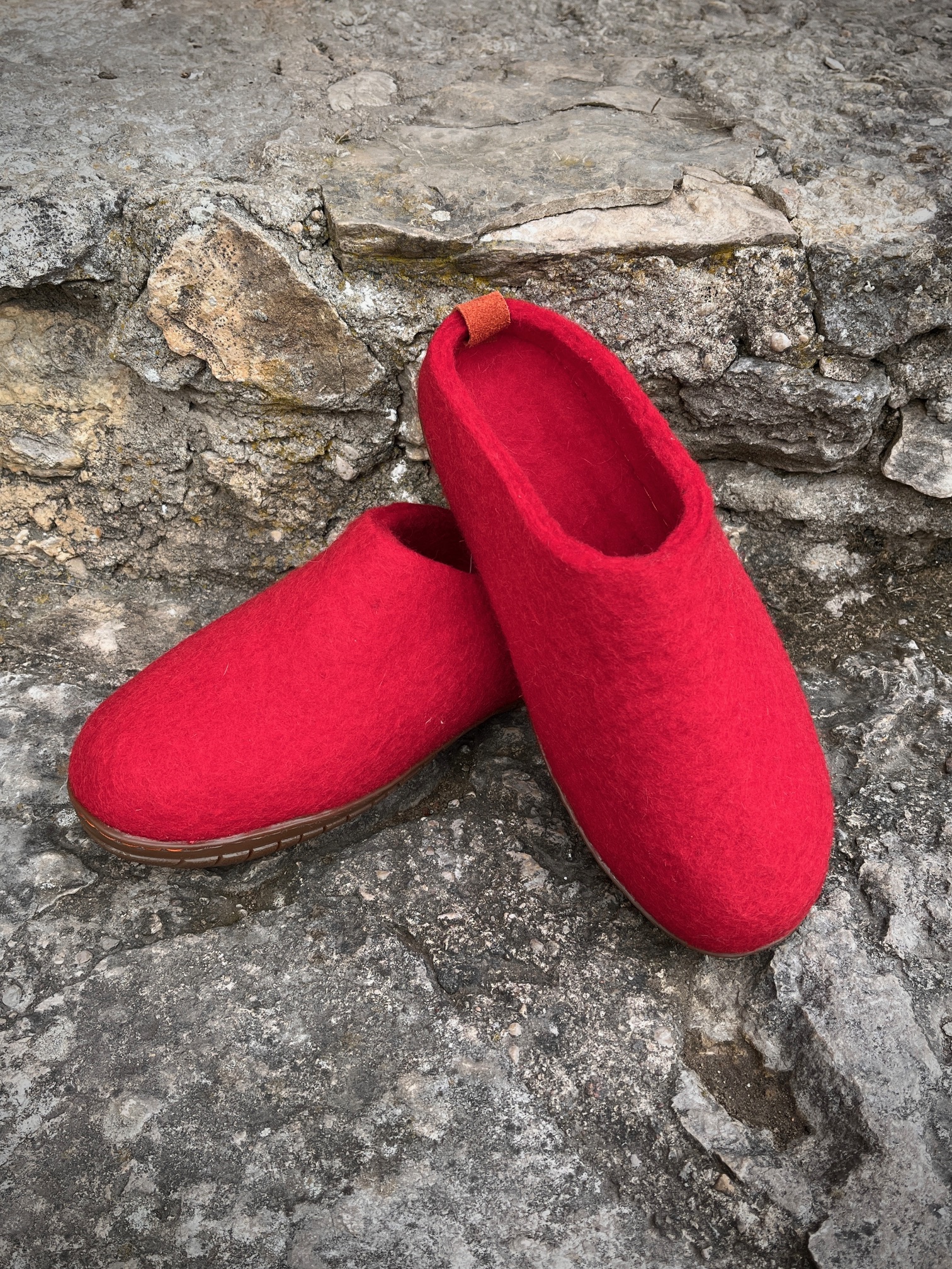 Viltsussid kummitallaga punased